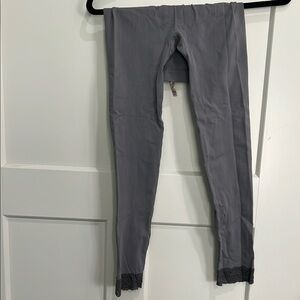 Aventura Gray Lace Trim Leggings